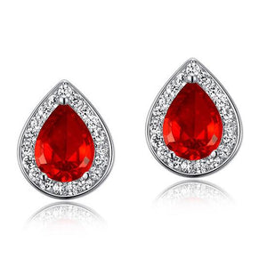 Red Teardrop Earrings