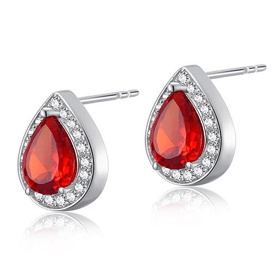 Red Teardrop Earrings