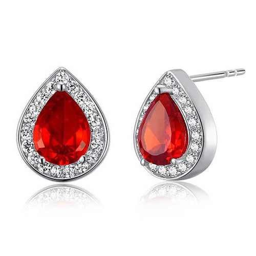 Red Teardrop Earrings