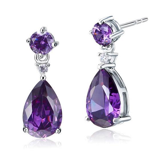 Purple Splash Earrings