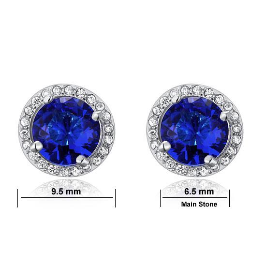 Blue Sapphire Stud Earrings