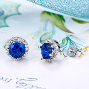 Blue Sapphire Stud Earrings