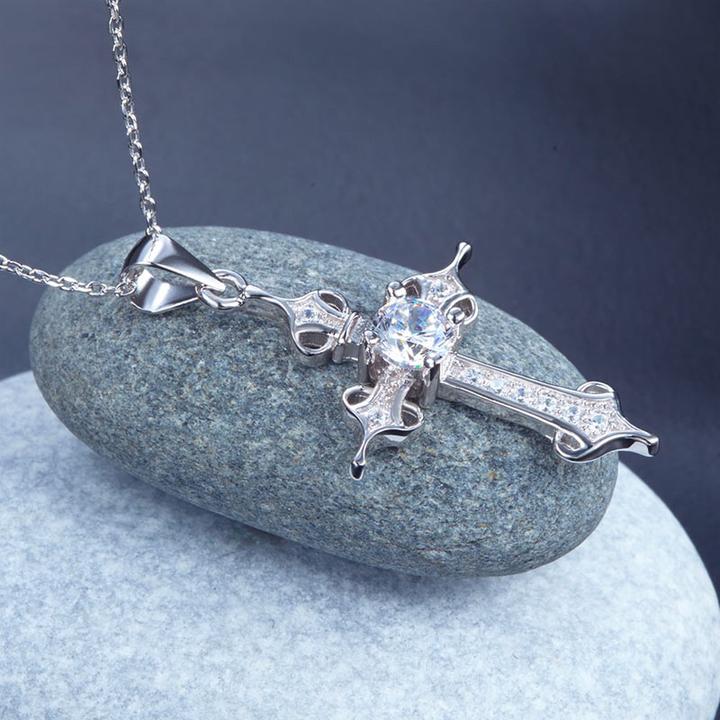 Stylish Diamond Cross Necklace