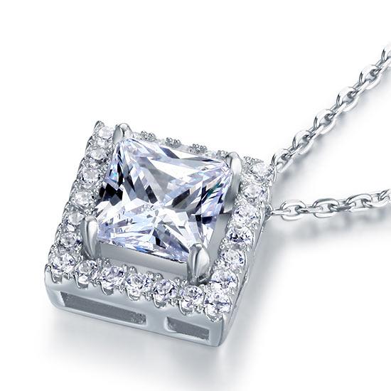 Double Diamond Shape Necklace