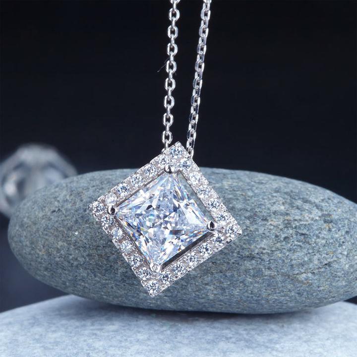 Double Diamond Shape Necklace