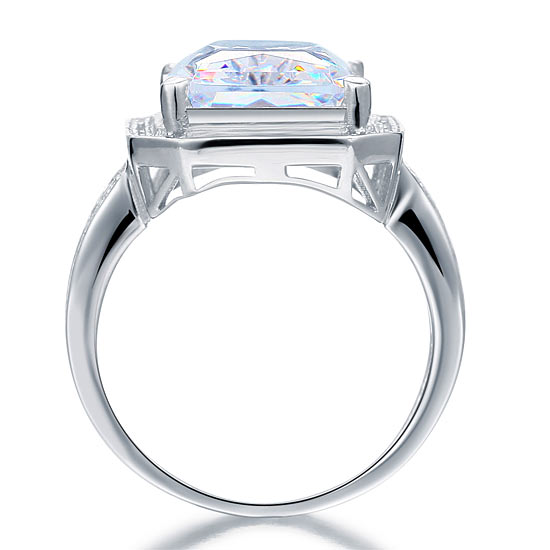 Bold Sterling Silver Diamond Ring