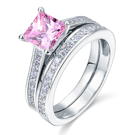"I Choose You" Double Row Pink Ring