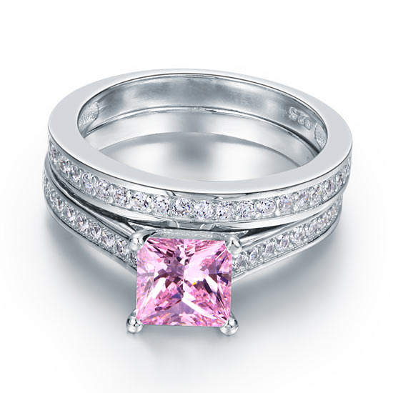 "I Choose You" Double Row Pink Ring