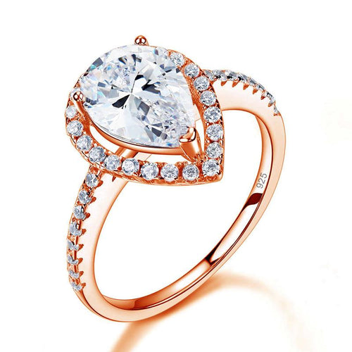 Rose Gold Pear Cut Ring
