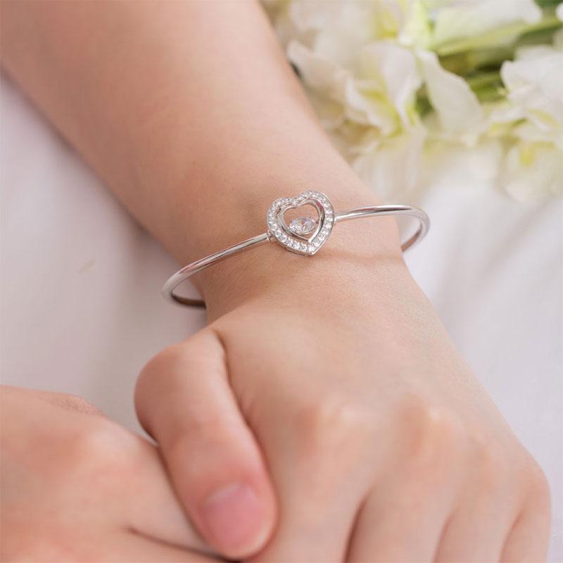 Heart Bangle Bracelet