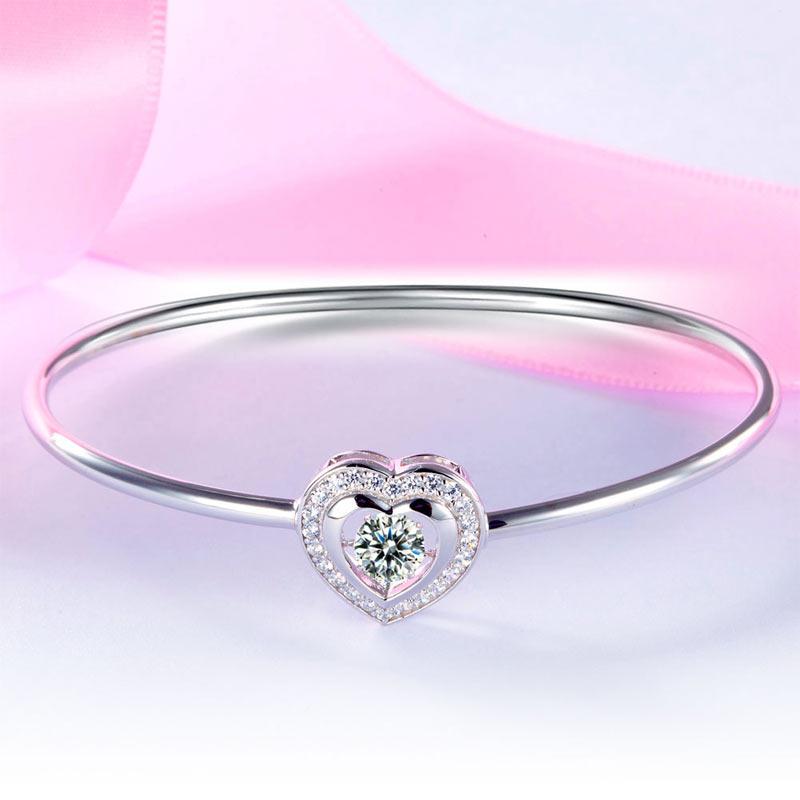 Heart Bangle Bracelet