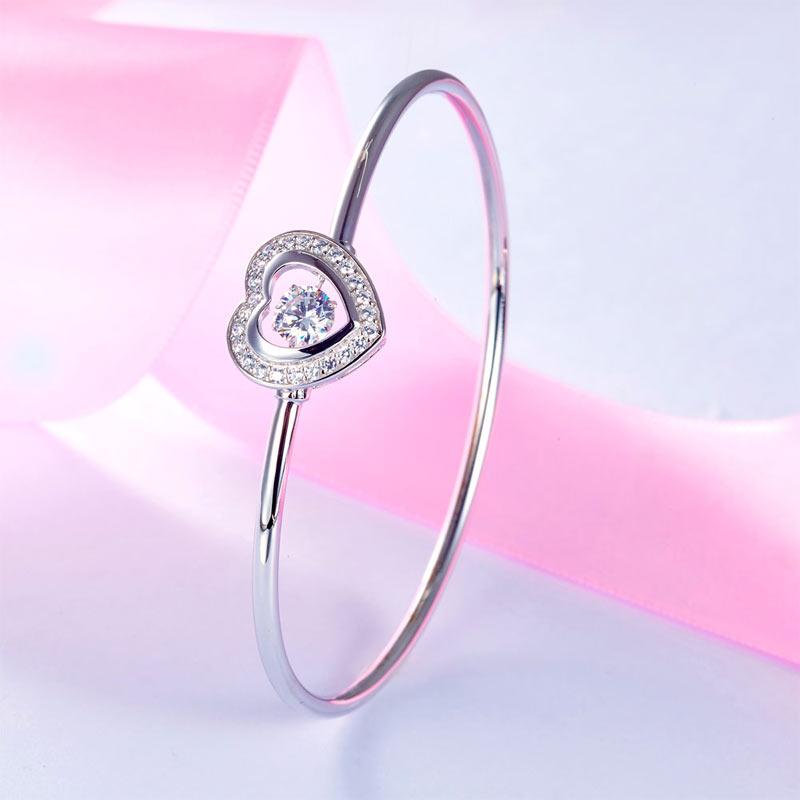 Heart Bangle Bracelet