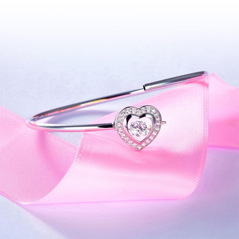 Heart Bangle Bracelet