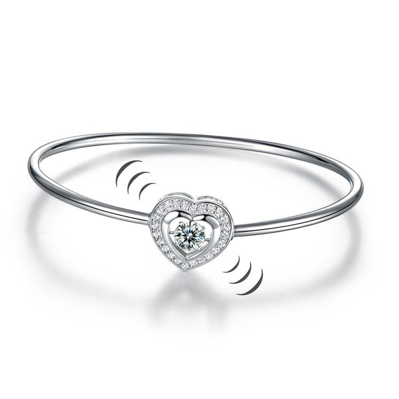 Heart Bangle Bracelet