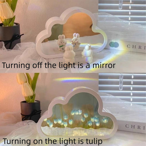Cloud Mirror Tulip Night Light