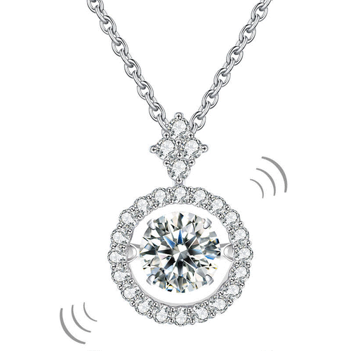 Unstoppable Love Diamond Dancing Stone Necklace