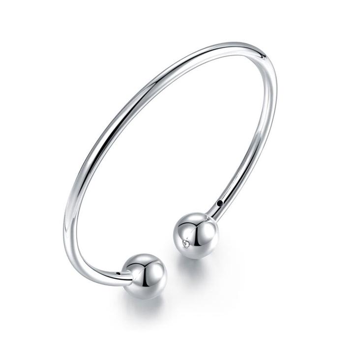 Silver Ball Cuff Bracelet
