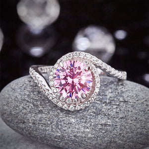 Lovely Pink Diamond Swirl Ring