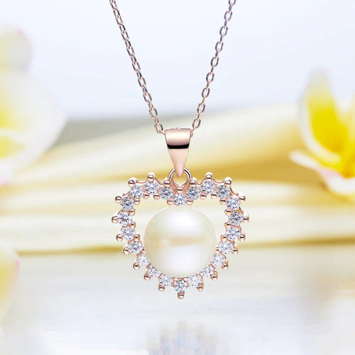"I Love you" Pearl Heart Necklace
