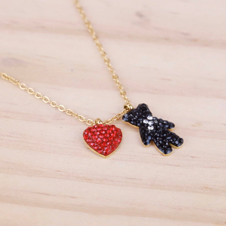 Bear Love Heart Necklace