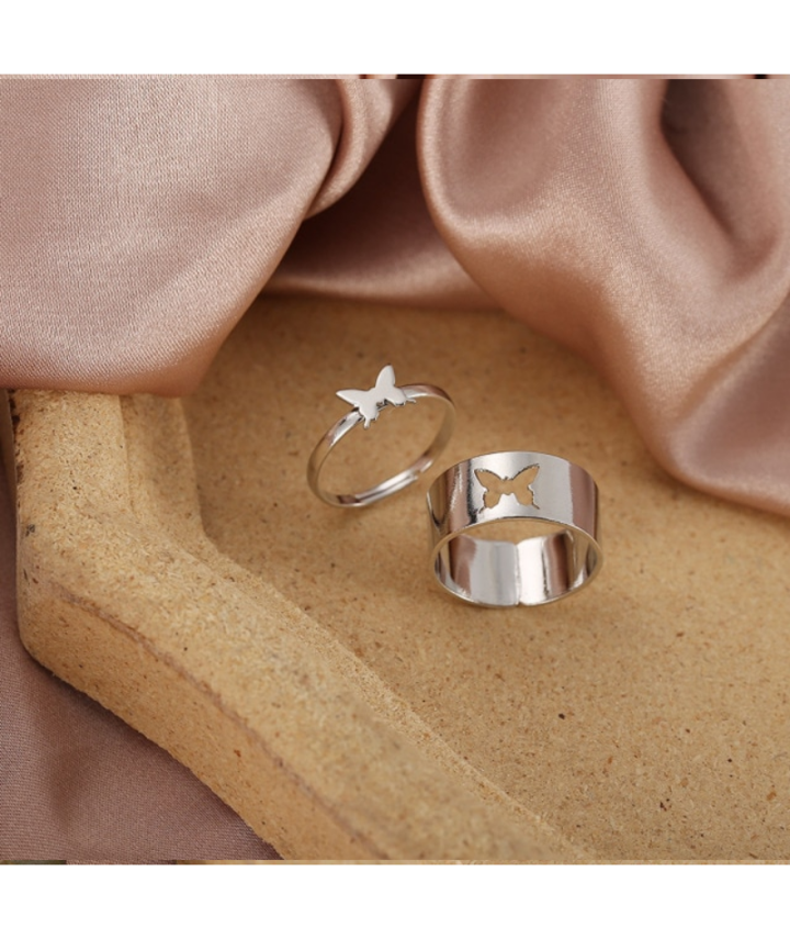 BUTTERFLY PROMISE RING SET
