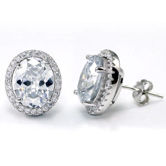 Diva's Dream Oval Cut Diamond Earrings