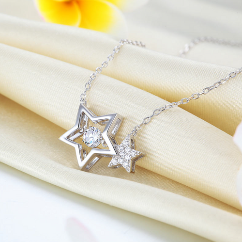 Double Stars Elegant Necklace.