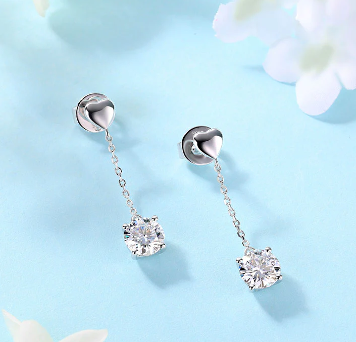 Stylish Diamond Dangle Earrings