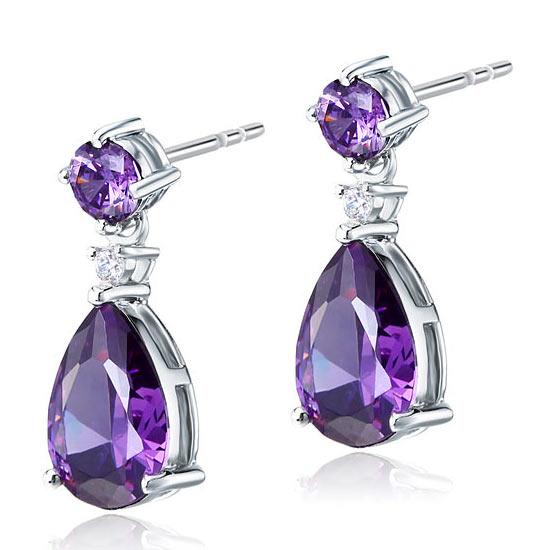 Purple Splash Earrings