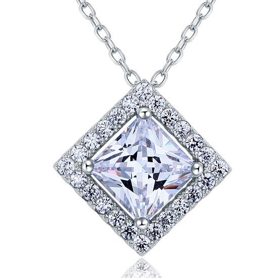 Double Diamond Shape Necklace