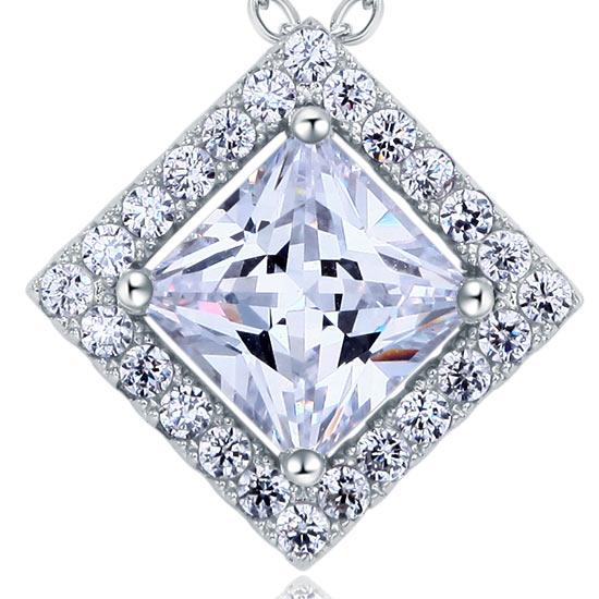 Double Diamond Shape Necklace