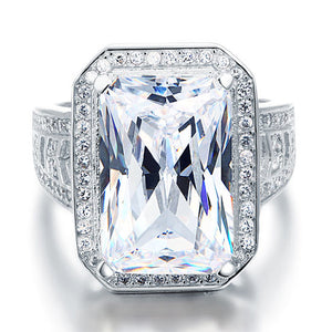 Bold Sterling Silver Diamond Ring