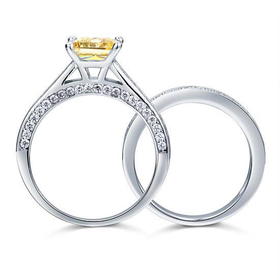 "I Choose You" Double Row Yellow Ring