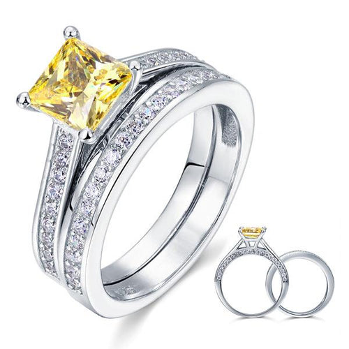 "I Choose You" Double Row Yellow Ring
