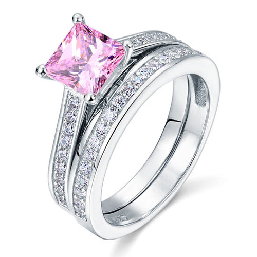 "I Choose You" Double Row Pink Ring