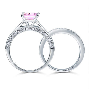 "I Choose You" Double Row Pink Ring