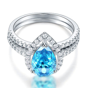 Exquisite Blue Diamond Ring