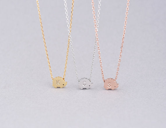 Personalized Hedgehog Necklace