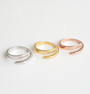 Stackable Personalized Name Ring