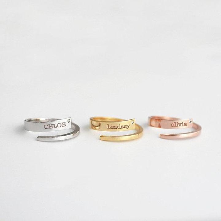 Stackable Personalized Name Ring